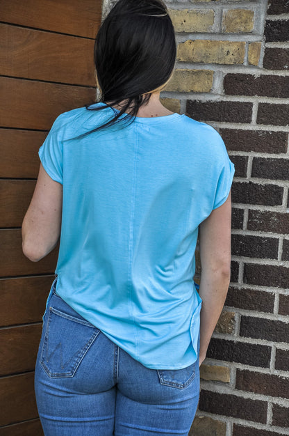 Relaxed Dolman SS Round Neck Top