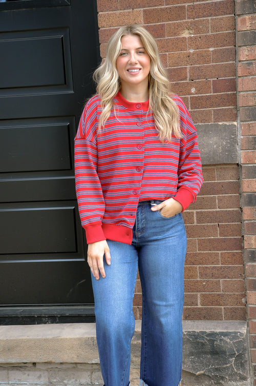 Round Neck French Terry Jacket