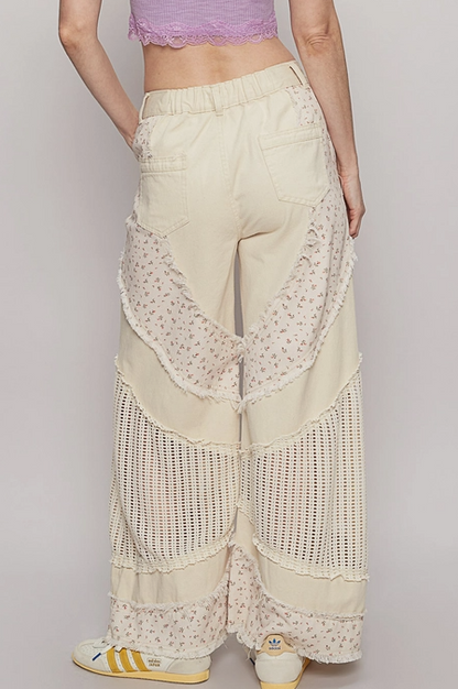 POL Woven Floral Print Pants