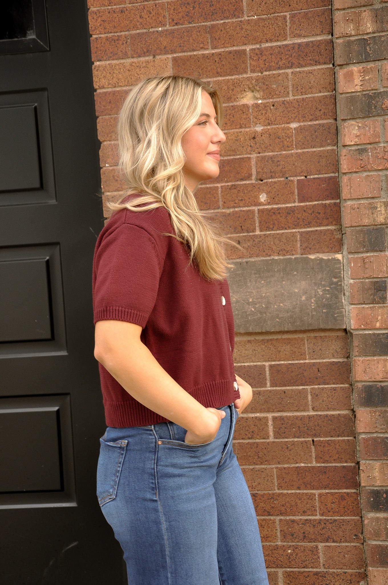 Short Sleeve Sweater Cardigan