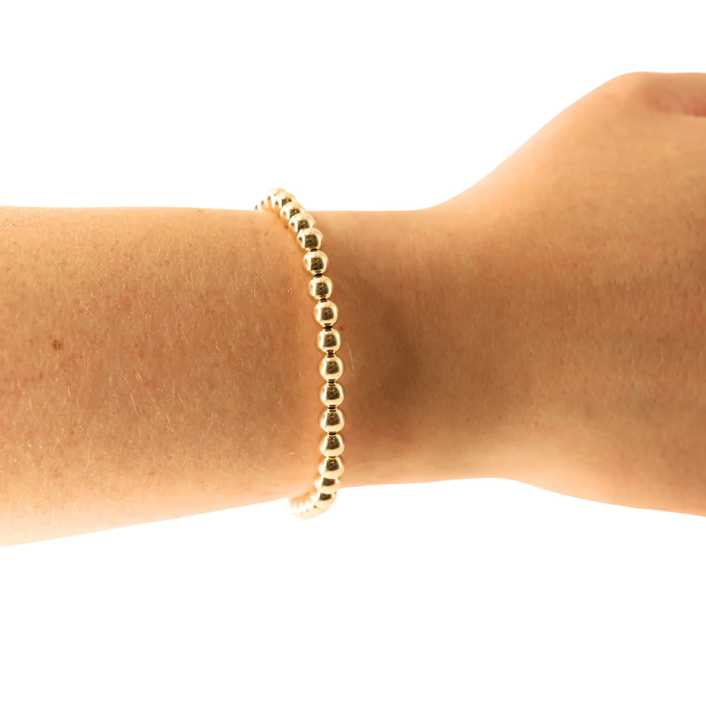 5mm Gold Beaded Bracelet