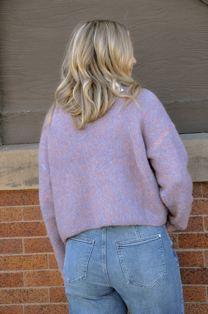 Striped Cardigan W/Colorful Buttons