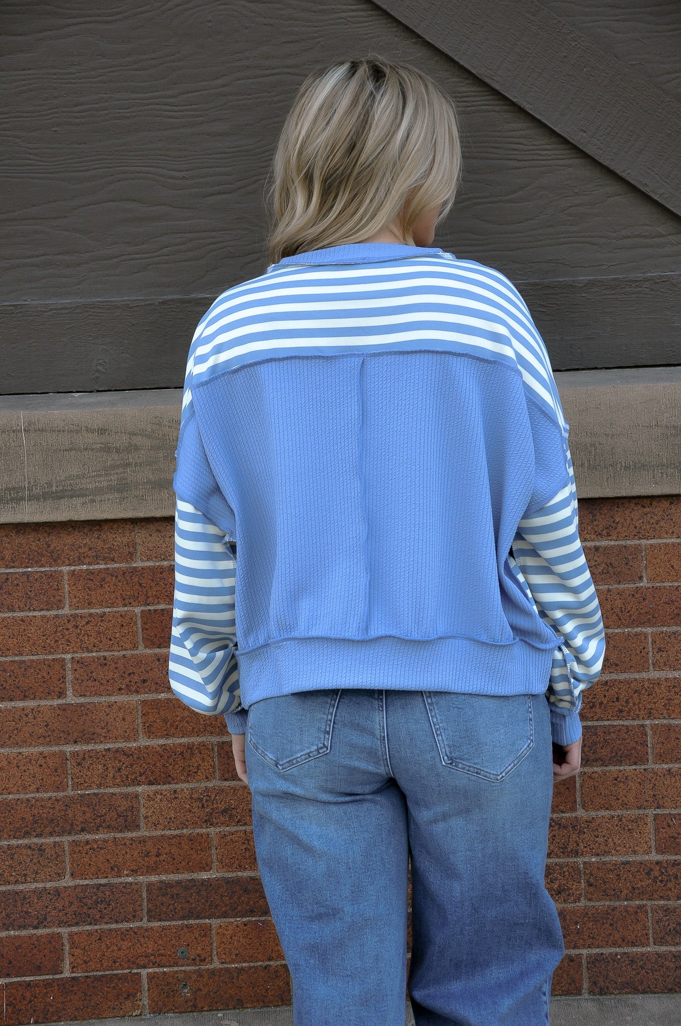 Striped Drop-Shoulder Pullover