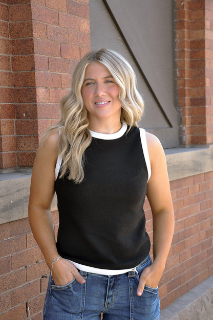 Tank Top with Color Contrast Outline