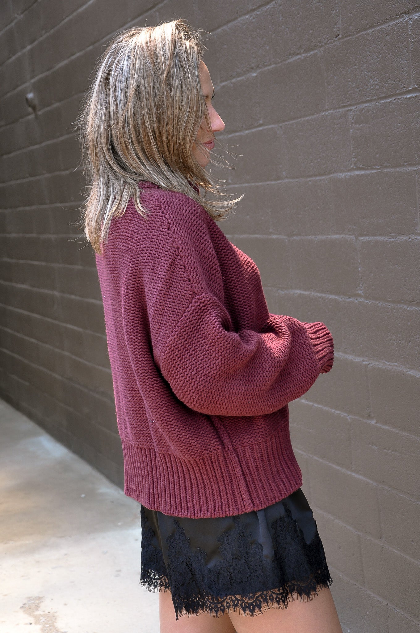 Turtleneck Knit Long Sleeve Sweater