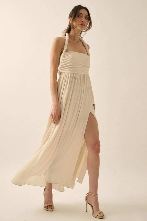 The Emma Infinity Dress in Cotton Ribbed Knit