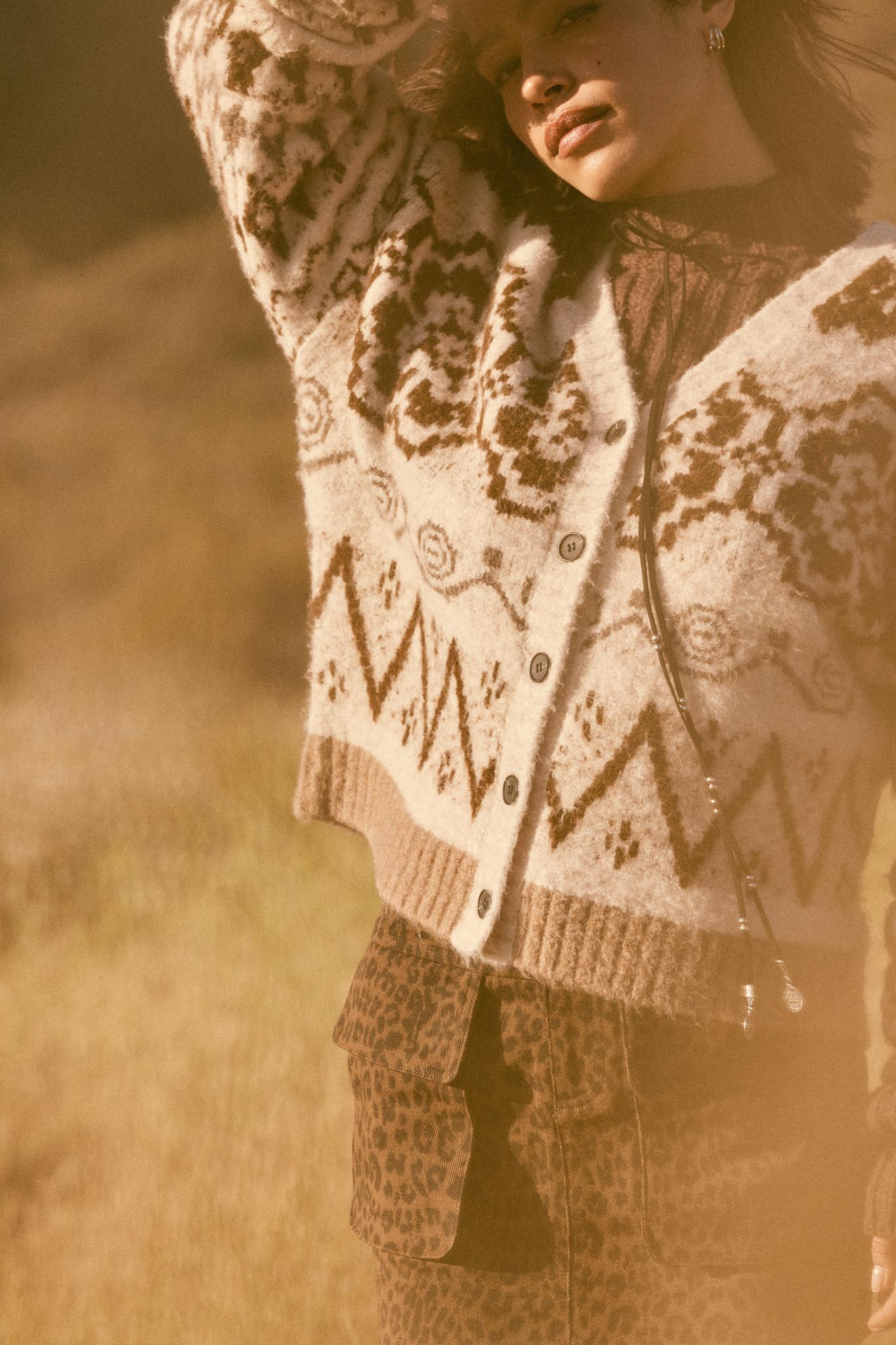 Summit Trail Brushed Alpine-Knit Cardigan