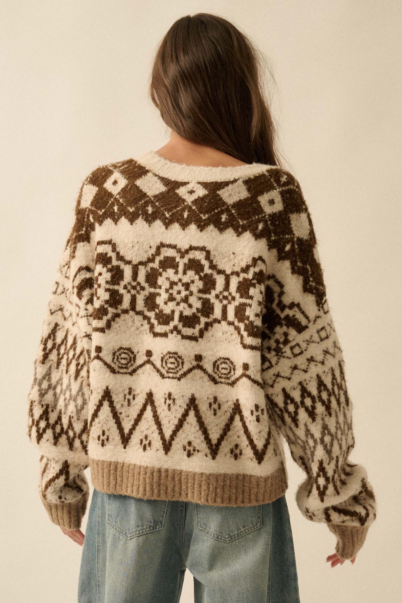 Summit Trail Brushed Alpine-Knit Cardigan