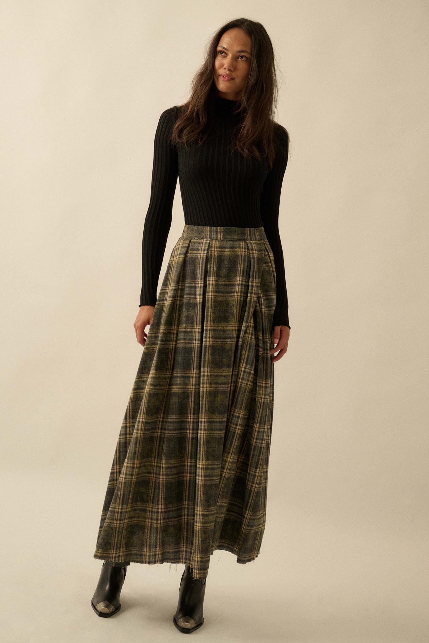 Finer Things Semi-Sheer Rib-Knit Mock-Neck Top