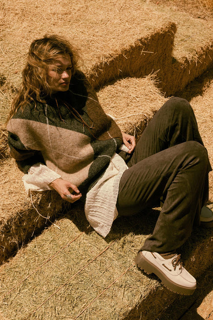 Crossing Paths Argyle Knit Collared Sweater