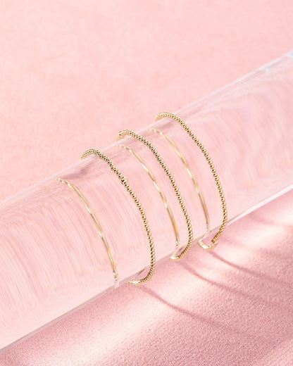 2mm Gold Beaded Bracelet