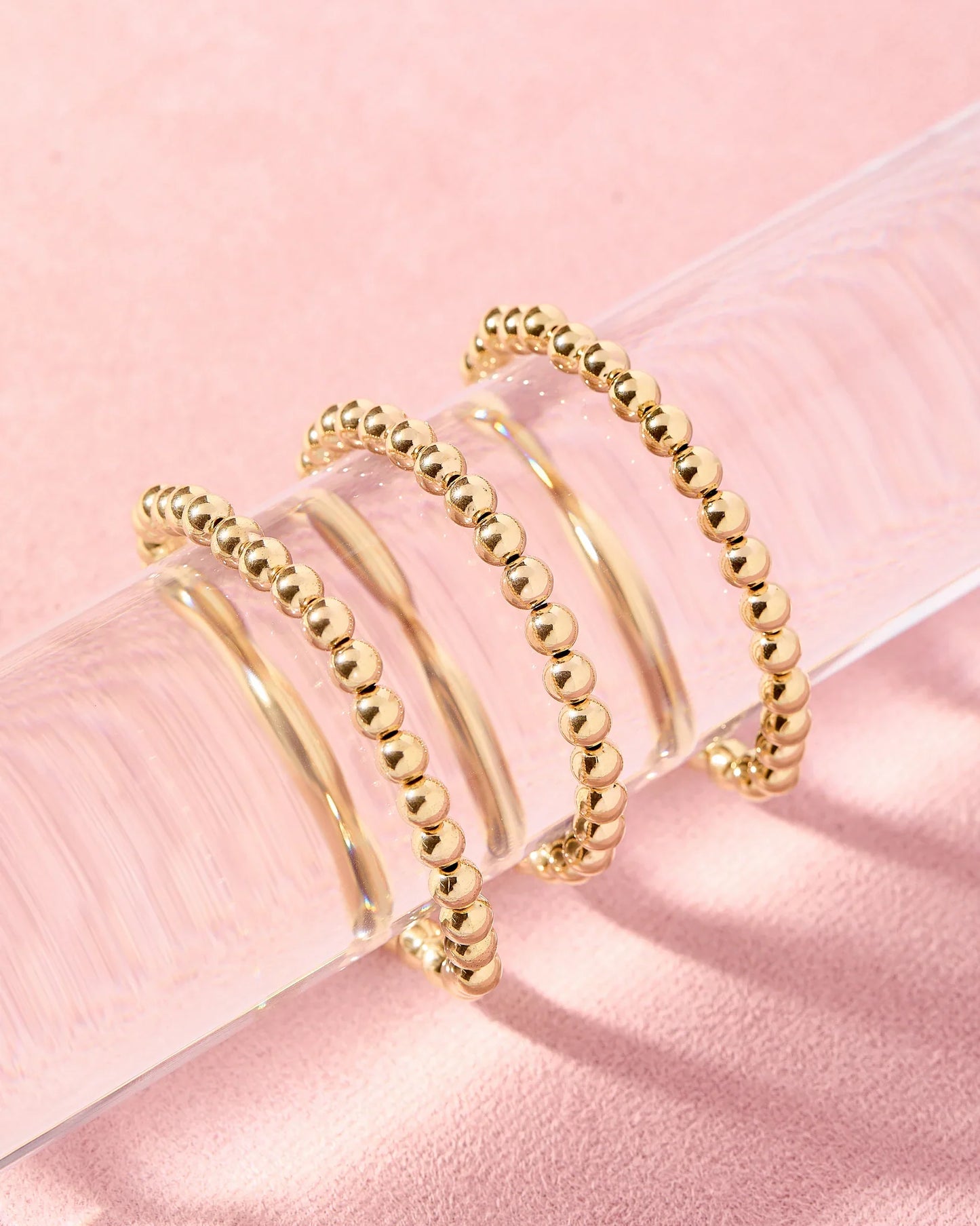 5mm Gold Beaded Bracelet