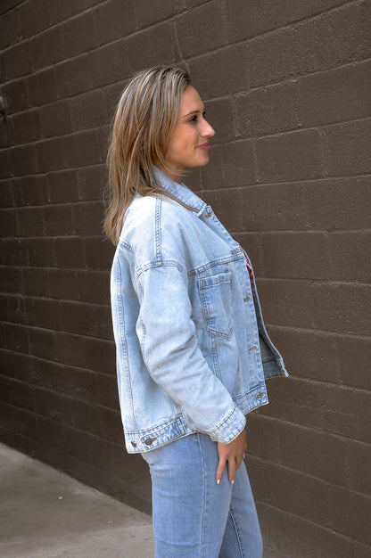 Vintage Wash Pleated Back Jacket