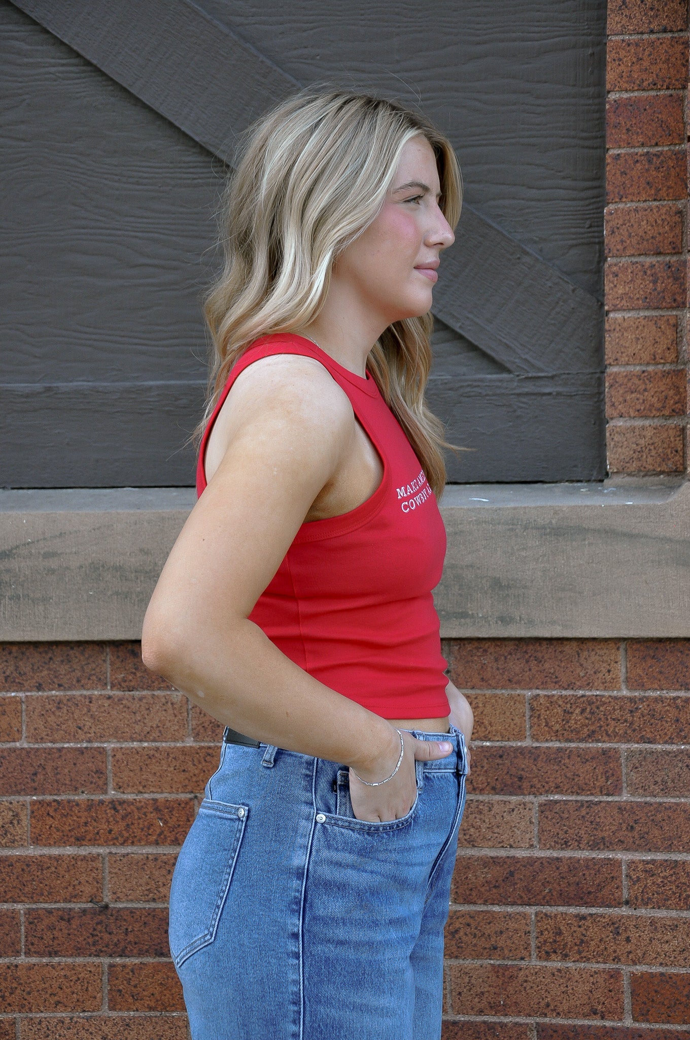 The Henley Graphic Ribbed Tank