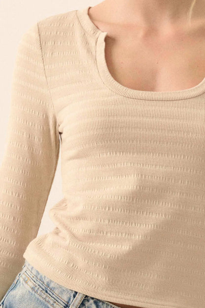 You Do You Ribbed Knit Scoop-Neck Top