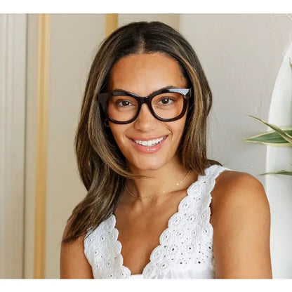 Center Stage Blue Light Glasses (Dark Cherry)