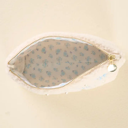 Blue Bows Teddy Pouch
