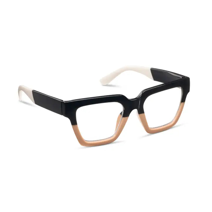 Black/Tan Take A Bow Glasses +1.25