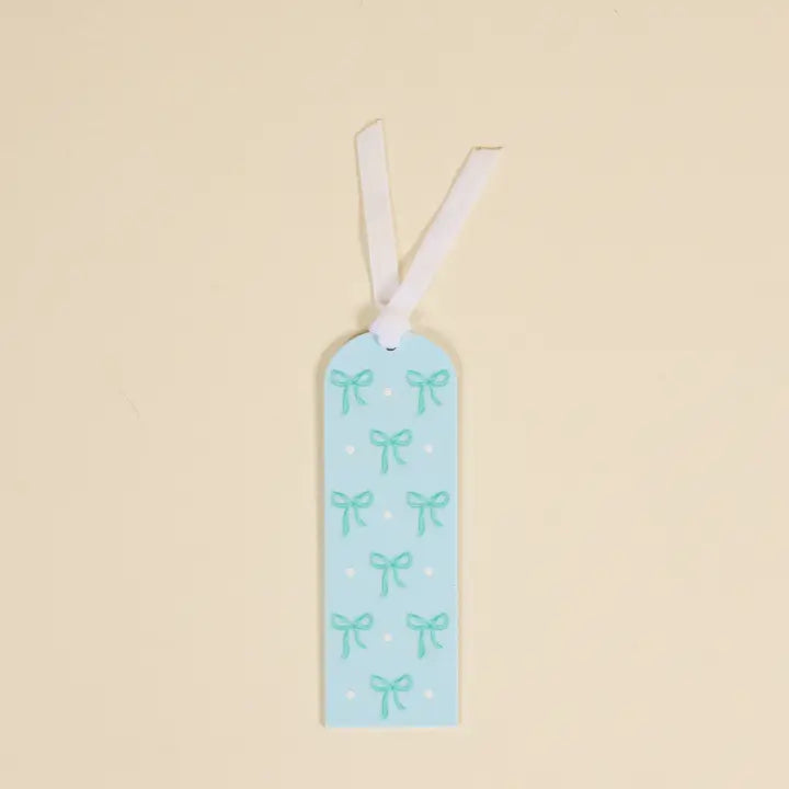 Bows Blue Acrylic Bookmark