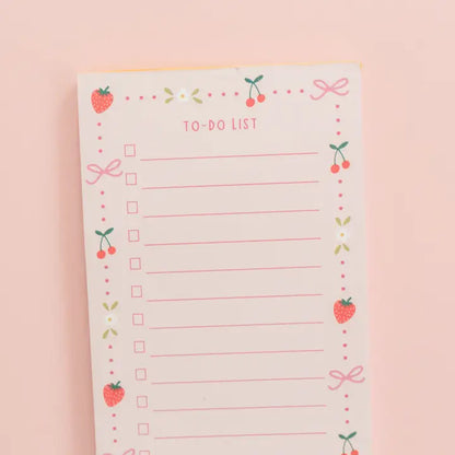 Berries & Bows To Do Notepad