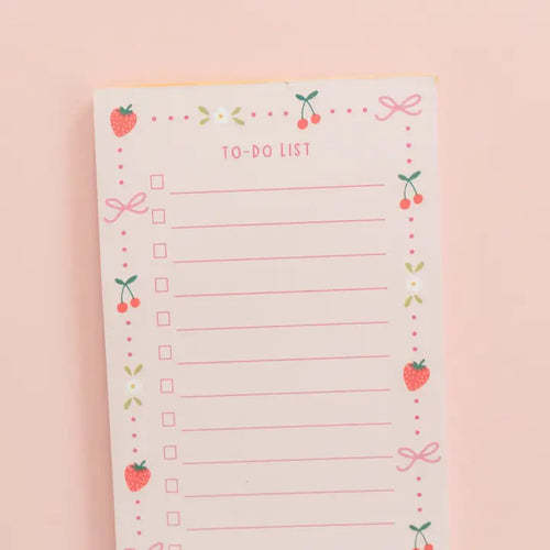 Berries & Bows To Do Notepad
