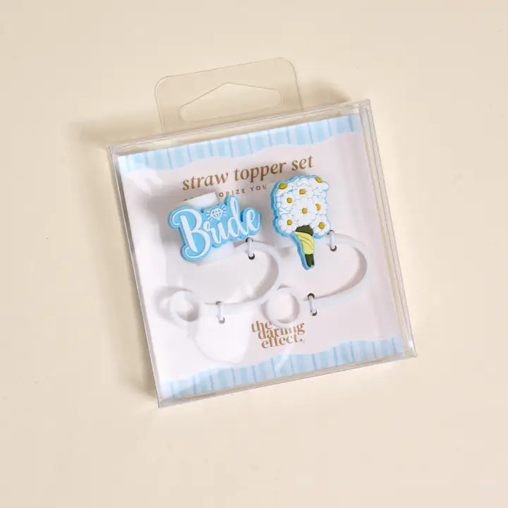 Blooming Bride Straw Topper Set