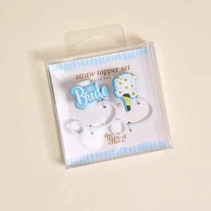 Blooming Bride Straw Topper Set