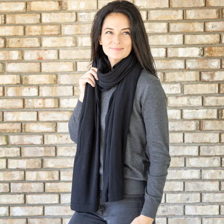 Black Dreamsoft Travel Scarf