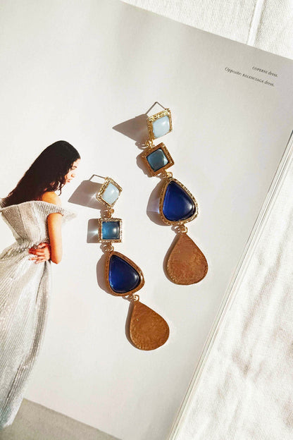 Best In Night Earrings - Blue