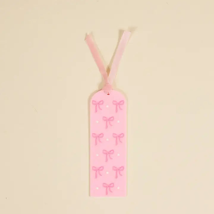 Bows Pink Acrylic Bookmark