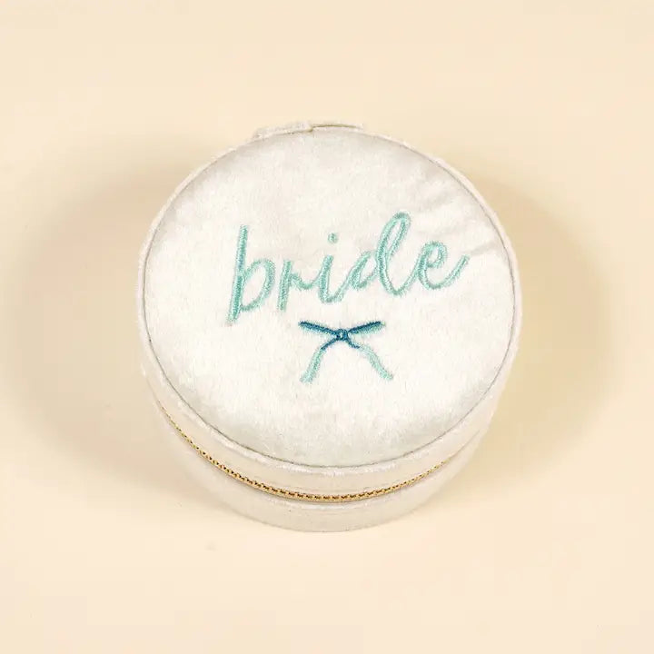 Bride Round Velvet Jewelry Case