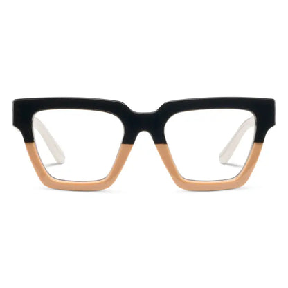 Black/Tan Take A Bow Blue Light Glasses