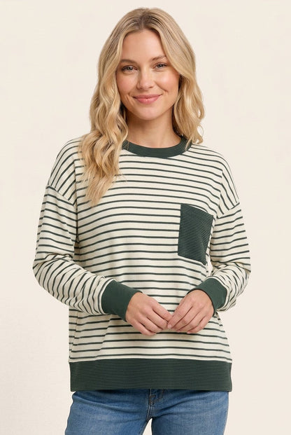 Micro Brushed Stripes Mix Top