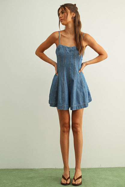 Destiny Denim Romper