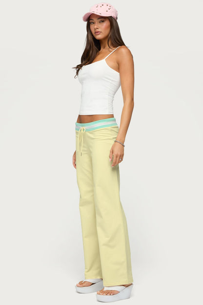 Clioh Contrast Waist Sweatpants