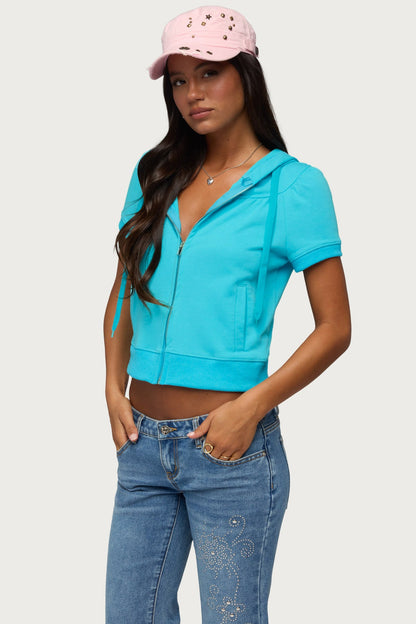 Daisi Short Sleeve Hoodie Top