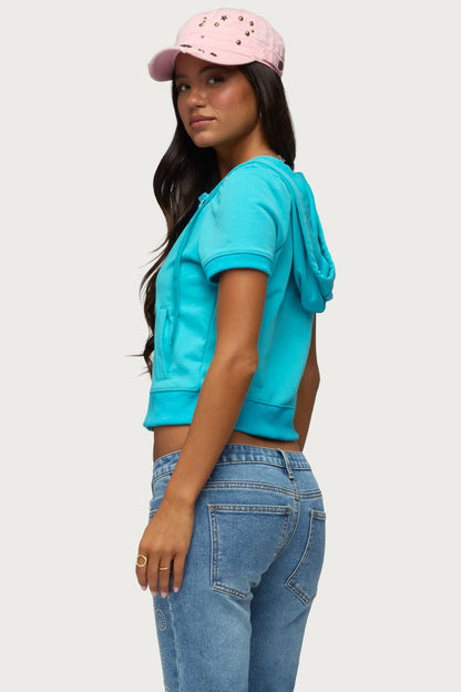 Daisi Short Sleeve Hoodie Top