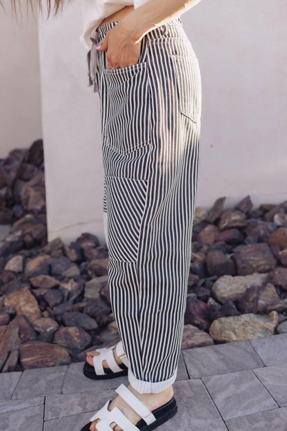 Easy Days Patchwork Railroad Striped Pants