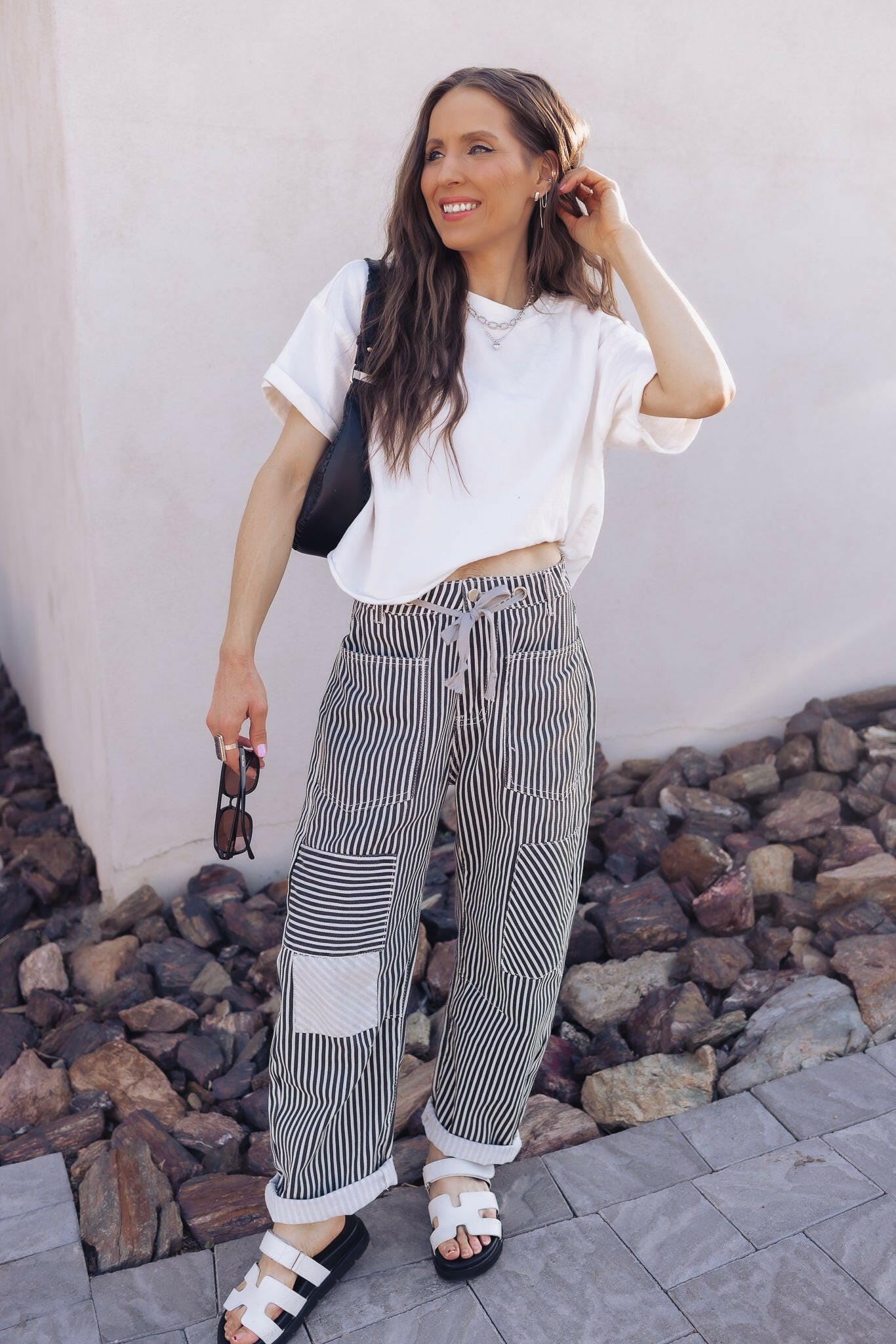 Easy Days Patchwork Railroad Striped Pants